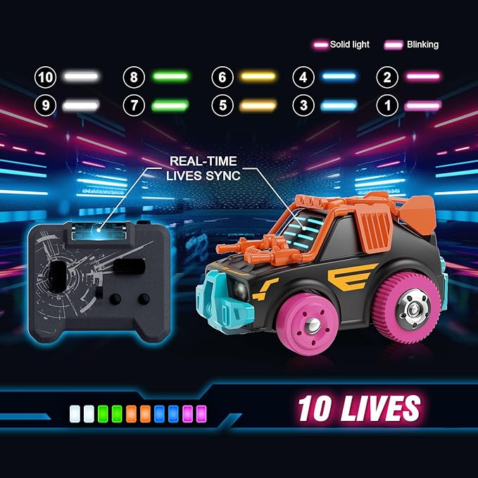RC Cars 2 Pack Remote Control Combat Cars: 2.4G Rechargeable | 360° Interactive Shooting Battle | Family Parent-Child and Party Fun | Toy for 6+ Year Old Boys Girls