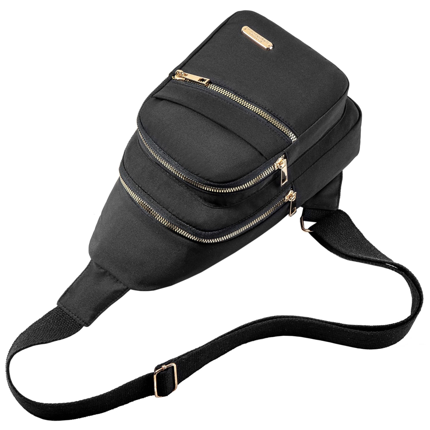 Cross Body Bag Sling Backpack Fanny Pack Small Crossbody Bags for Women Trendy - Black