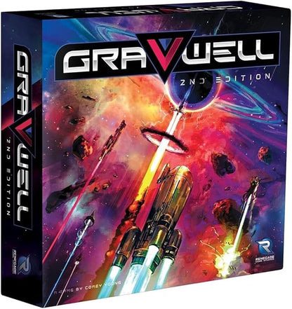 Renegade Game Studios Gravwell 2nd Edition Escape a Black Hole 2-6 players Ages 10+ Playing time 30-45 minutes