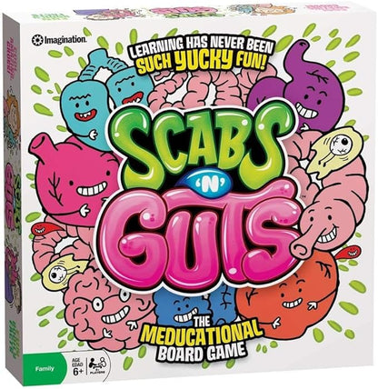 Scabs ‘N’ Guts Educational Board Game – Learning has Never Been Such yucky Fun! – for 2 or More Players Ages 6 and up