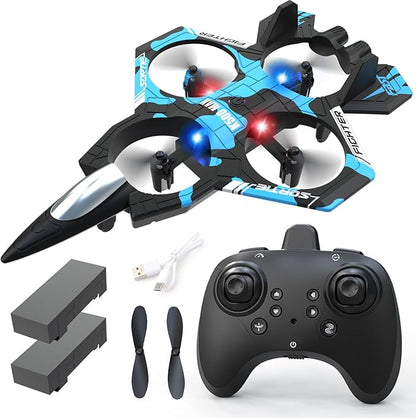 Beginner Drones for Kids 8-12 2026 Remote Control Airplanes RC Planes for Kid RC Airplane Fighter Jet with Light 360° Flip Fighter Jet Toys Stunt Roll Airplane Toy Gifts for Kids Boys