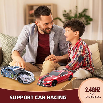 RC Drift Car Remote Control Cars for Adults 1/16 2.4GHz RC Drifting Car 4WD Drift RC Cars with Spray LED Lights and Drifting Tires Toy Cars for Boys Kids