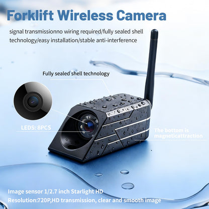 HAONINYUE HD 720P Wireless Camera with 7-inch Display, Supports Video Recording, for Trailer/RV/Truck/Car/Tractor ACT501/forklift