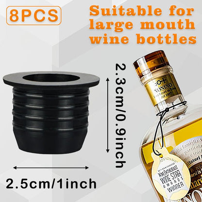 8 Pack Liquor Pour Spout Adapters, Pour Spouts for Large Neck Liquor Bottles, Liquor Bottle Pourers for Alcohol Olive Oil up to 1 inch/25 mm Neck