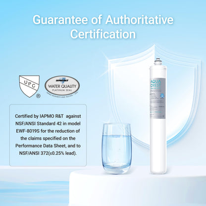 AQUA CREST I2000 2 Under Sink Water Filter, Replacement for Everpure I2000 2, EV9612-22, MC2, ESO7, MH2, EV9612-56, EV9607-25, EV9613-21, NSF/ANSI 42 Certified, 26000 Gallons, 2 Pack