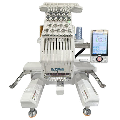 MYADDTIME Embroidery Machine with 8 Needles, 7" Touch Screen, 7.8"x11.8" Embroidery Area, New Gen of Home & Small Business Embroidery Machine for Flat, Hat, T-shirt and more