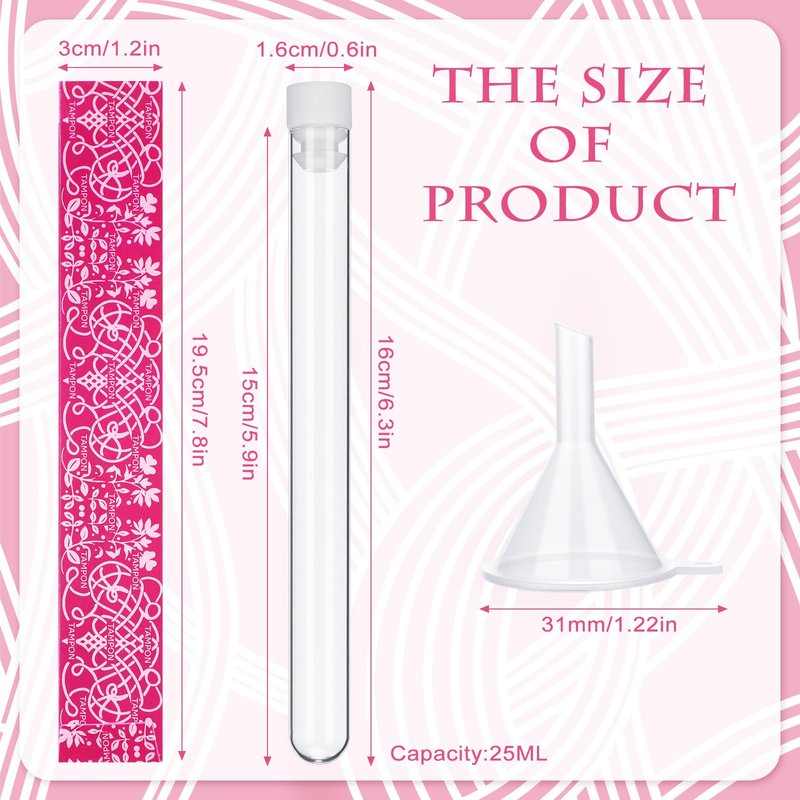 Copkim 38 Pcs Tampon Tube Set Included Plastic Travel Tube Containers for Women Tampon Reusable Wrappers(Stylish Style)
