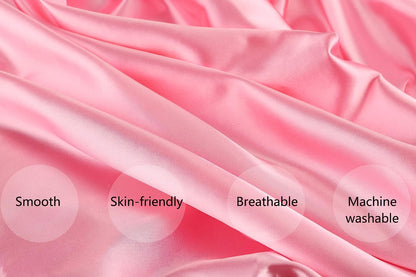 Satin Pack n Play Sheet Set 2 Pack Ultra Soft Silk Playard Sheet 36x36 Inch Protect for Baby Hair and Skin, Grey & Pink