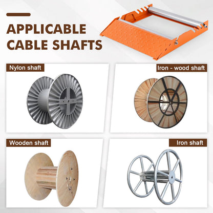 Cable Dispenser Portable Multi Purpose Wire Reel Holder - 1100lb Heavy Duty Capacity for 12"-27" Diameter Reels | Cable Roller Stand