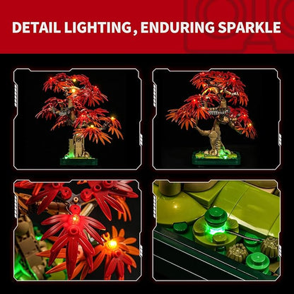 BRIKSMAX 2.0 Light Kit for Lego Japanese Red Maple Bonsai Tree -Innovative Led Lighting Compatible with Lego The Botanical Collection 10348 - Not Included Lego Set