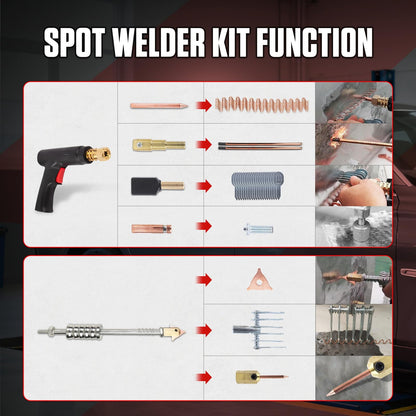 Spot Welder Dent Puller Kit,4200A Auto Body Spot Welding Machine with Manual/Automatic & 7 Welding Modes,Stud Welder for Car, Truck Dent Repair (110V 3500W)