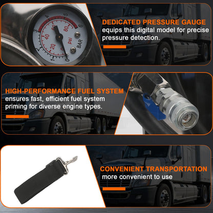 J-47912 Fuel System Priming Pump Directly for Detroit Diesel DD13 DD15 S60 MBE900 and MBE4000 Replaces OTC5869 J-47912, with Shoulder Strap for Convenient Carrying