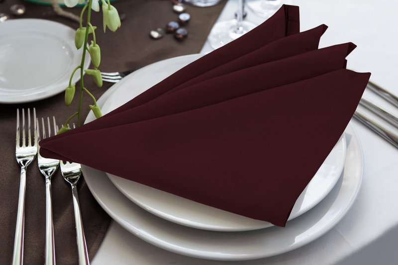 Utopia Home [288 Pack, Burgundy] Cloth Napkins 20x20 Inches, 100% Polyester Hemmed Edges, Washable and Reusable Ideal for Parties, Weddings and Dinners