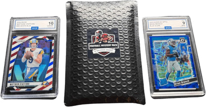 Football Mystery Slabs | 2 Graded Cards | Grade 8+ Guaranteed | PSA SGC GMA and More