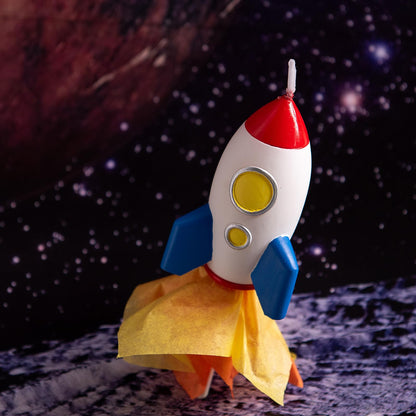Rocket Birthday Candle Cake Topper
