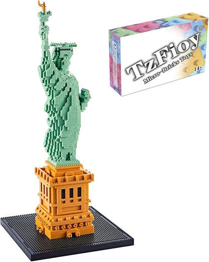 Statue of Liberty Micro Brick Building Set (2810 Pieces) – Landmark Model Educational Toy Gift for Kids and Adults