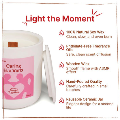 Headway White Jar Scented Candle - Vanilla + Milk Fragrance - 100% Soy Wax Scented Candles for Home, Valentines Day - Couples Gifts - Long-Burning Aromatherapy