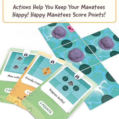 Buffalo Games - I Heart Manatees - Manatee Habitat Building Game - Deck Building and Strategy - Eric Lang Game- Ages 10 and Up