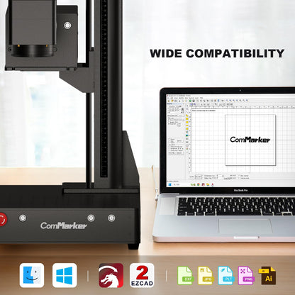 ComMarker Omni1 5W UV Engraving Machine with Electric Lifting 2 Optional Lenses, Support EZCAD and LightBurn Laser Engraver, Unlock All Material with UV Laser