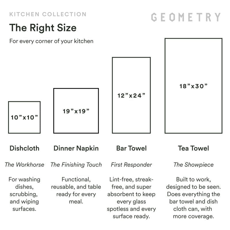 GEOMETRY Tea Towels – Spring & Summer Collection – Quick-Dry, Ultra-Absorbent, Reusable Microfiber Kitchen Towels for Drying & Cleaning - Main Squeeze - 2 Pack