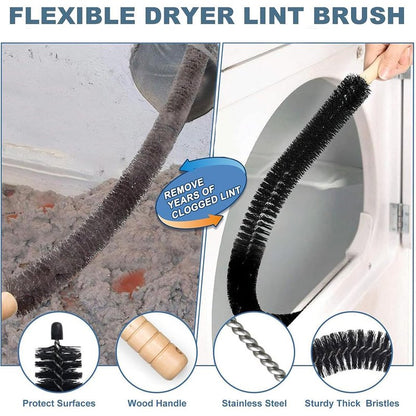 2026 Upgraded Dryer Vacuum Hose Attachment Compatible with All Vacuum Cleaner, Universal Dryer Vent Cleaner Kit, Dryer Lint Vac Attachment, Deep Cleaning Tools for Clogged Ducts & Lint Removal
