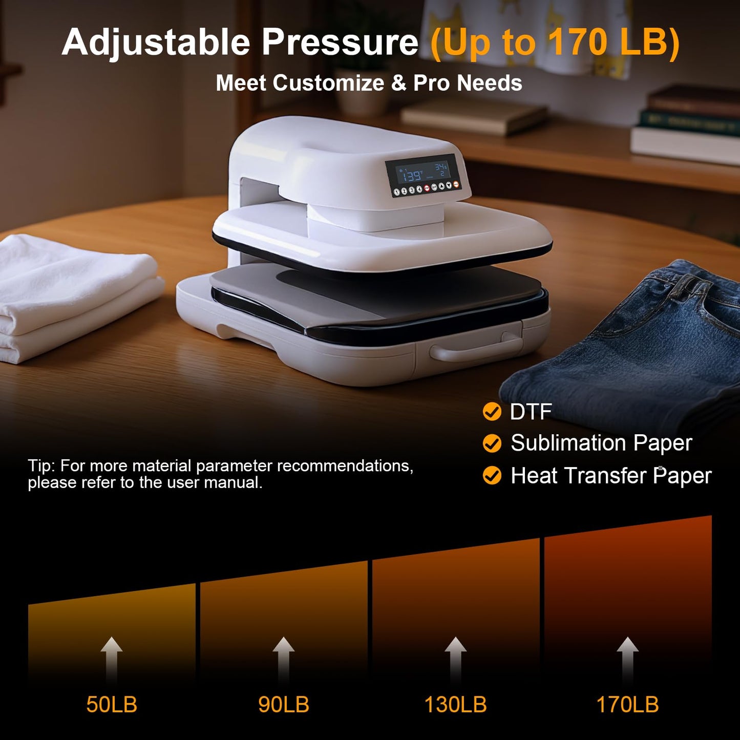 Auto Heat Press 2, Heat Press Machine for T Shirts with Adjustable Pressure & Higher Heating Height, Rapid Heating, Even Heat Distribution, 15x15 for HTV, Sublimation, Heat Transfer Projects
