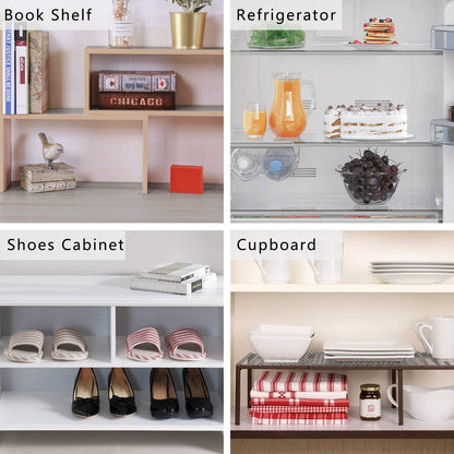 HooTown Refrigerator, Fridge Shelf Liners and Drawer Mats 11.8 Inch Wide x 393.7 Inch Long, Non Adhesive EVA Plastic Washable Waterproof Pads for Kitchen Cabinet, Pantry Closet, Cupboard, Clear
