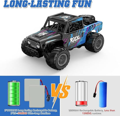 Q191 1:16 Amphibious Remote Control Car - Waterproof All Terrain RC Monster Truck for Kids 50+ Min Play with 2 Batteries 2.4Ghz 4WD Off-Road Toy for Boys Girls 6-12+ (Gift Idea)-Green