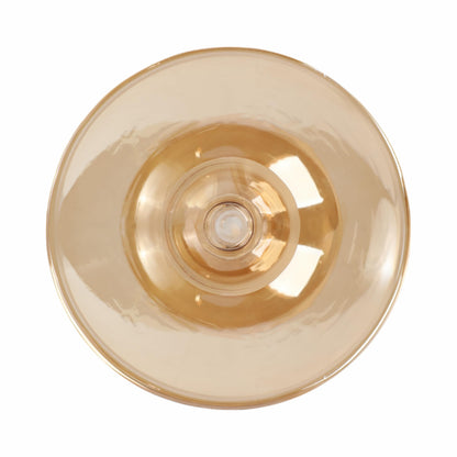 Decorative Glass Candle Holder for Taper Candles - Modern Candlestick Holder with Disc and Sphere Design for Table Decor - Pair with Gold Centerpieces for Tables and Living Room Display - 7" Gold