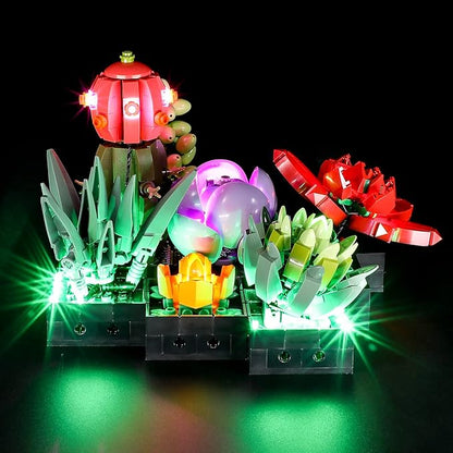 BRIKSMAX Led Lighting Kit for LEGO-10309 Succulents (Not Include The Lego Set)- Compatible with Lego Creator Expert 10309 Succulents Building Blocks Model