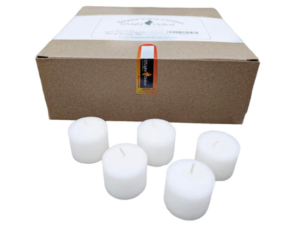 D'light Online Unscented Votive Candles - Small Candles for Synagogues, Churches, Baby Shower, Home Decoration, Restaurants and Weddings (White, 8 Hour - Set of 72)