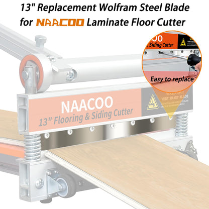 Heavy Laminate Floor Cutter with Replacement Blade, NAACOO 13“ Vinyl Floor Cutter with wheel,Vinyl Plank Cutter – Just 1 Step Meet Angle&Length Cutting,