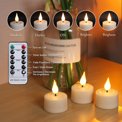yunsheng Rechargeable Flameless Tea Lights Candles with Remote Timer & Charging Base, 12pcs Battery Operated LED Votive Candles Flickering for Home Halloween Chirstmas Lantern Candle Holder Decoration