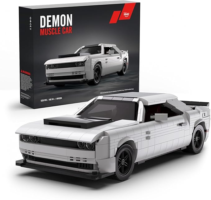 Nifeliz Demon Muscle CAR Model Set Iconic Building Toy Model for Adults Ideal Display Set for Gift-Giving to Muscle Car Fans (1225 PCS NF10284)