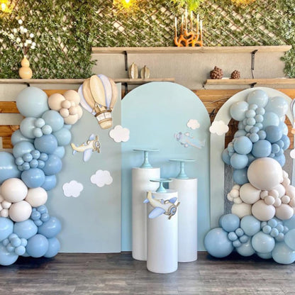 Awenztech Light Blue Balloons 12 inch, Pastel Blue Latex Balloon 50pcs Party Balloons for Graduation Baby Shower Gender Reveal Wedding Birthday Party Decorations