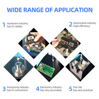Digital Dial Gauge,with A Range of 50.8mm/2 in,Dlectrical Digital Indicator Graduation of 0.001mm,Metric and Imperial Measure Tool.Electronic Dial Gauge for Bearing Measurement and CNC Machine