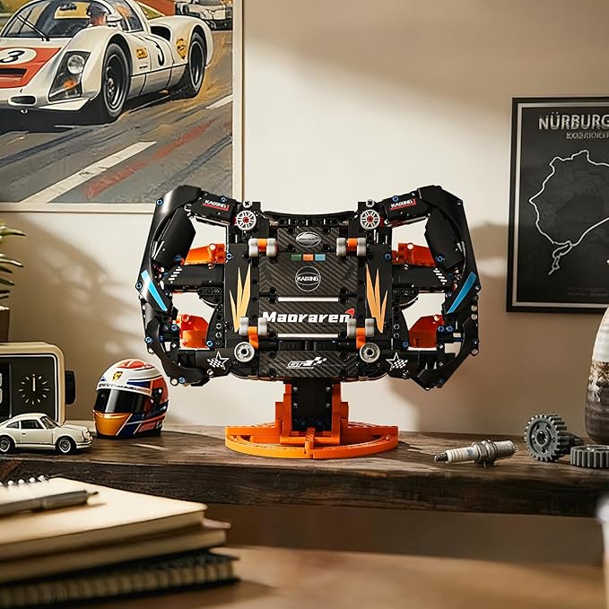 Technical Cars Steering Wheel Building KitF1 Racing Game Gravity Sensor Phone Stand Gameboy Toy SetStem Toys for Ages 8-13Suitable for Racing Game and Building Block Enthusiasts