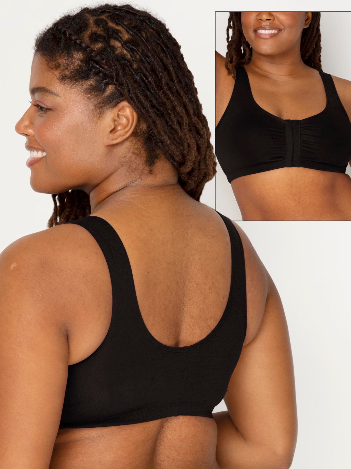 Fruit of the Loom Women's Front Close Builtup Sports Bra, Desert Dusk/Olive Night/Black, 44