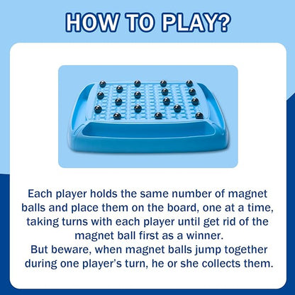 Magnet Game Magnetic Game for Kids and Adults Table Top Board Game for Kids 8-12 Magnet Chess Game 40Pcs for Family Games Night 2-4 Players