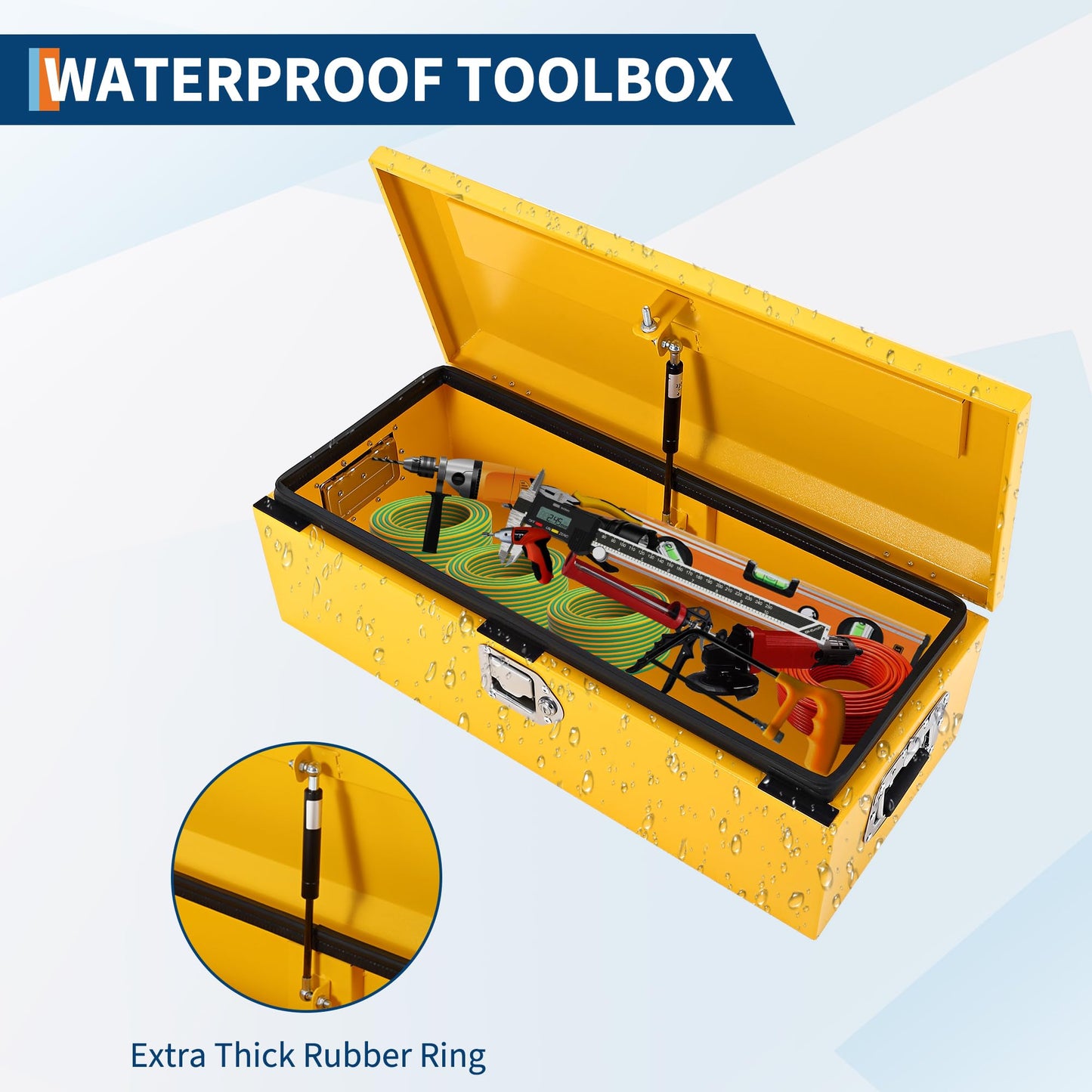 Heavy Duty Steel Underbody Truck Tool Box, Tool Storage Organizer Chest, Job Box, Weather-Resistant Truck Bed Storage Ideal for Pickup Truck ATV RV Trailer
