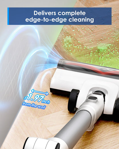 Tineco Cordless Stick Vacuum Cleaner, 185W Suction,1L Larger Dustbin, 3DSense Power Brush, PureCyclone Tech, Easily Tackles Large Debris