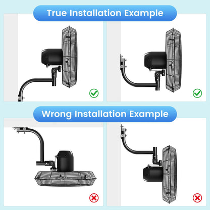 AVUXOR 24'' Remote Control Outdoor Wall Mount Fan, 4 Speed Oscillating Wall Fan with All Sealed Brushless DC Motor, Heavy Duty Industrial Fans, Waterproof Fans for House, Garage, Warehouse, Factory