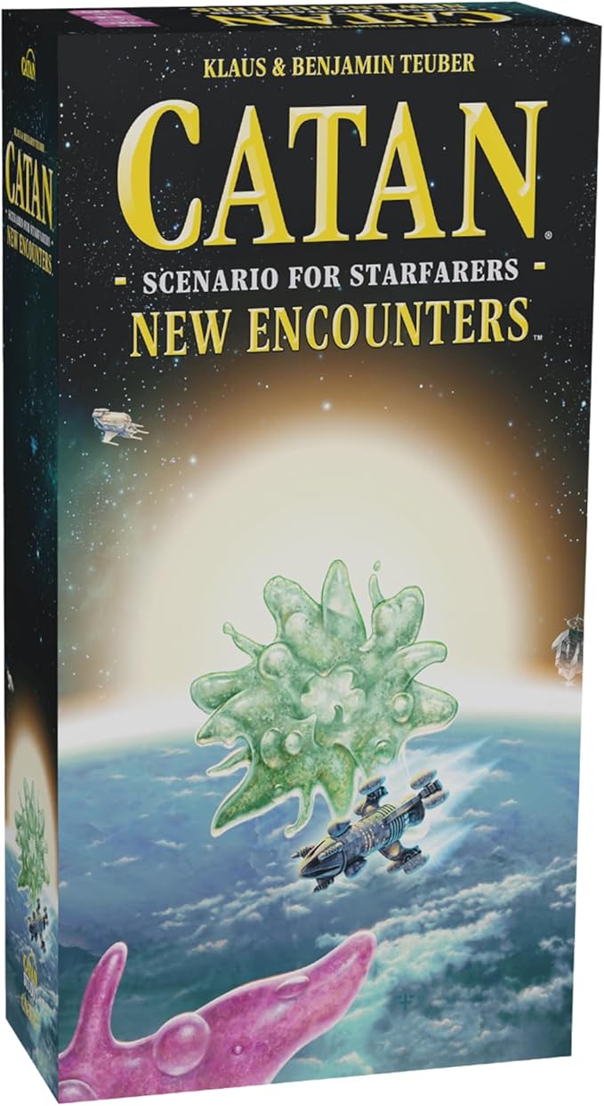 CATAN Starfarers New Encounters SCENARIO EXPANSION - Three Thrilling Galactic Missions! Strategy Board Game Family Game for Kids &amp Adults Ages 12+ 3-4 Players 120-150 Mins Made by CATAN Studi