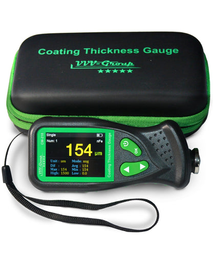 Digital Coating Thickness Gauge CM-218 Best Mil/Micron Paint Depth Meter for Car and Industrial (Resolution 0.01mils) (Fe/Al)