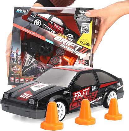 Liberty Imports RC Drift Car 1/24 2.4GHz 4WD Remote Control Sport Racing On-Road Vehicle with LED Light Batteries and Drift Tires (Style 4)