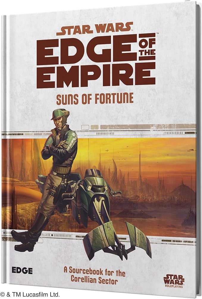 Asmodee Star Wars: Edge of The Empire Roleplaying Game Suns of Fortune SOURCEBOOK - New Species Weapons Vehicles &amp Encounters RPG for Kids &amp Adults Ages 14+ 3-5 Players
