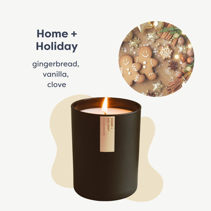 Calyan Wax Co. Home & Holiday Scented Candle - 75 Hour Burn - Luxury Clean Soy Wax Candles - Long Lasting Black Tumbler Jar Candle for Home - 10.2oz