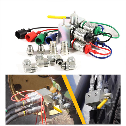 Manual Hydraulic Multiplier, SCV Splitter/Diverter Valve with Couplers and Ag Fittings - 20 GPM Flow, 3000 PSI Max Pressure，Expand Your Hydraulic Control with Ease