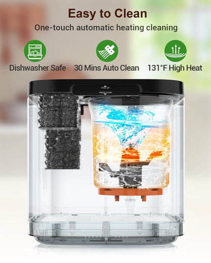 Growell 4L Electric Kitchen Composter, Countertop Compost Bin with Dual Carbon Filters, Visible Window, Auto-Clean, Quiet & Long-Life Upgraded Brushless Motor, Indoor Food Waste Composting Machine