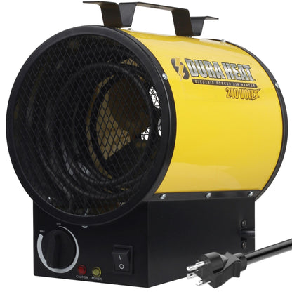 Dura Heat 240V Electric Industrial Garage, Workshop, Warehouse, Construction Heater, Wall/Ceiling Mount, 12,800 BTU, 3,750 Watt Forced Air Heater, Overheat Protection - Ideal for Garage & Workshop
